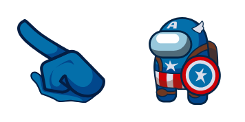 Among Us Captain America Character cute cursor