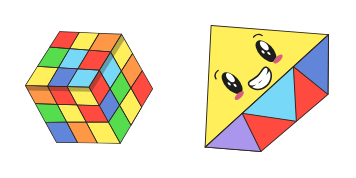 Kawaii Rubik's Cube cute cursor