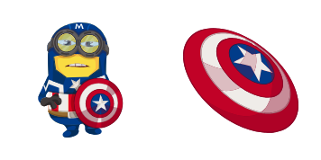 Minion Captain America Character cute cursor