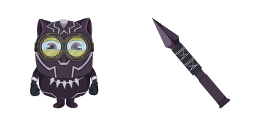 Minion Black Panther Character cute cursor