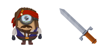 Minion Captain Jack Sparrow Character cute cursor