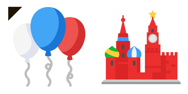 Russia Day cute cursor