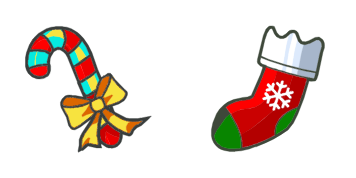 Caramel cane and Christmas sock