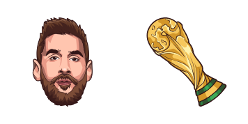 Messi and World Cup cute cursor