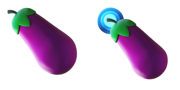 Eggplant 3D Emoji