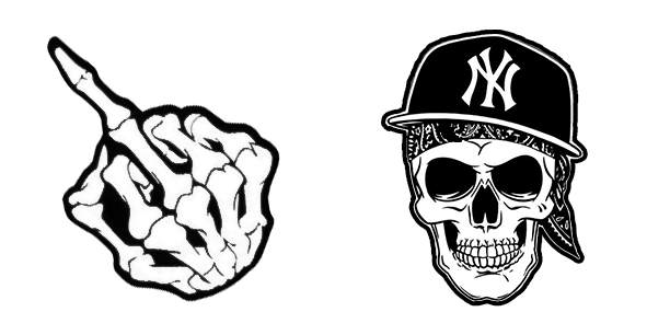 Skeleton Middle Finger Hip-Hop Rappers