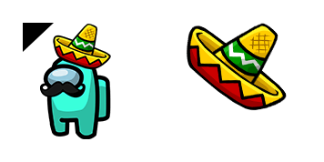 Mexico hat impostor among us cursor cute cursor