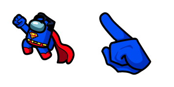 Among Us Superman Animated cute cursor