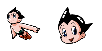 Astro Boy Flying Animated cute cursor