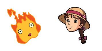 Howl’s Moving Castle Sophie & Calcifer Animated cute cursor