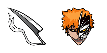 Bleach Ichigo Kurosaki & Zangetsu Sword cute cursor