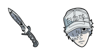 Cells at Work! White Blood Cell & Knife Animated cute cursor