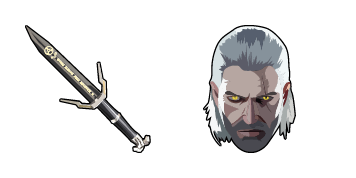 The Witcher 3 Geralt of Rivia & Silver Sword cute cursor
