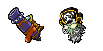 Plants vs. Zombies Captain Deadbeard cute cursor
