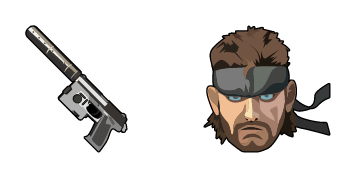 Metal Gear Solid Snake & SOCOM Pistol cute cursor