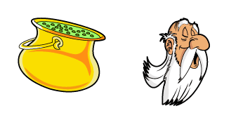 Asterix and Obelix Getafix & Potion Cauldron cute cursor