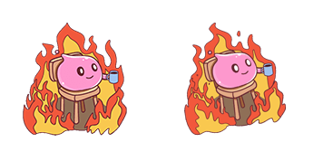 Slimes Squishiverse This Is Fine Meme Animated cute cursor