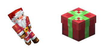 Minecraft Santa Skin & Gift cute cursor