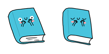 Cute Blue Book Animated