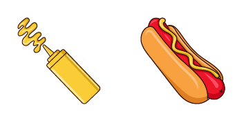 Mustard & Hot Dog Animated cute cursor