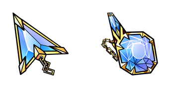 Gold & Blue Diamond cute cursor