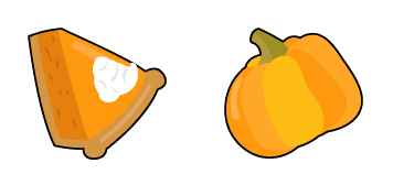 Thanksgiving Pie & Pumpkin cute cursor