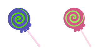 Halloween Blue & Pink Lollipop Animated