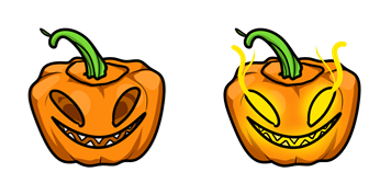 Halloween Toothy Jack-O-Lantern cute cursor
