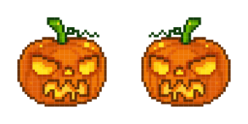 Halloween Pumpkin Pixel Animated