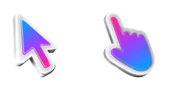 3D Blue & Pink Mac cute cursor