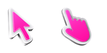 3D Pink Mac cute cursor