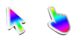 3D Rainbow Mac cute cursor