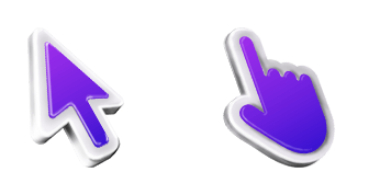 3D Purple Mac cute cursor