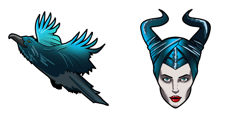 Maleficent and raven cute cursor