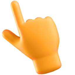 3D Arrow Emoji hand cursor