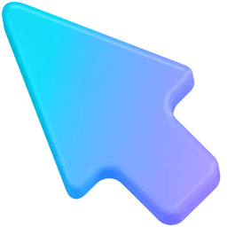 3D Blue Gradient Classic arrow cursor