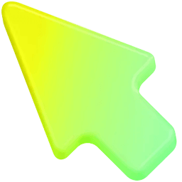 3D Green Gradient Classic arrow cursor