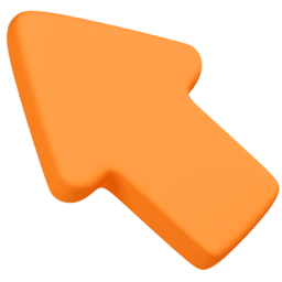 3D Orange Arrow Classic arrow cursor