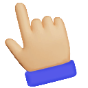 3D Purple Classic hand cursor