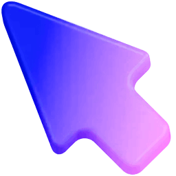 3D Purple Gradient Classic arrow cursor