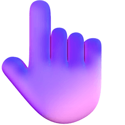 3D Purple Gradient Classic hand cursor