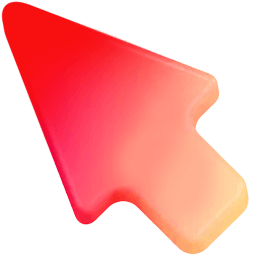 3D Red Gradient Classic arrow cursor