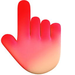 3D Red Gradient Classic hand cursor