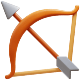 Archer Bowl 3D Emoji arrow cursor