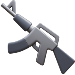 Assault Rifle 3D Emoji arrow cursor