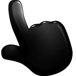 Black Color hand cursor