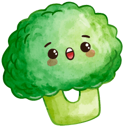 Broccoli Kawaii Food And Drinks arrow cursor