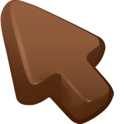 Brown Color arrow cursor