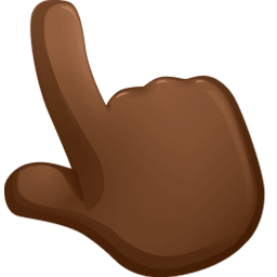 Brown Color hand cursor