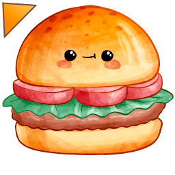 Burger Kawaii Food And Drinks arrow cursor